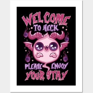 Halloween Welcome To Heck Funny Posters and Art